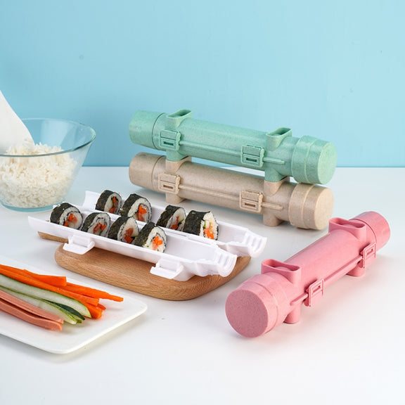 Home Circular Barrel Sushi Model DIY Sushi Tool(Wheat Apricot)