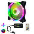Computer CPU RGB luminous Radiator 1 Fan+Remote Control - Fan Cooling by PMC TechLife | Online Shopping South Africa | PMC TechLife | Buy Now Pay Later Mobicred