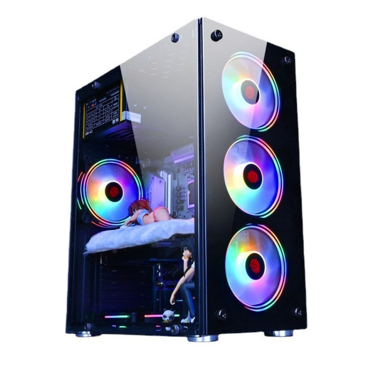 Computer CPU RGB luminous Radiator 2 Fans+Remote Control