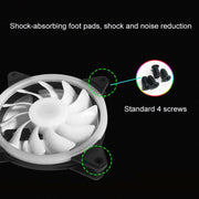 Computer CPU RGB luminous Radiator 3 Fans+Remote Control