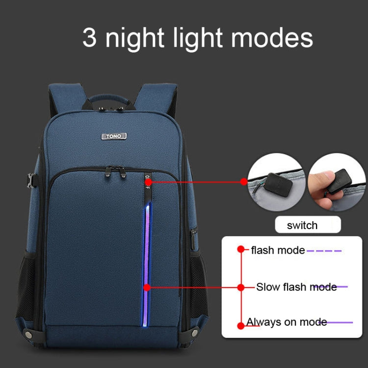 TONO LED Light SLR Digital Camera Backpack With USB Port(Black)