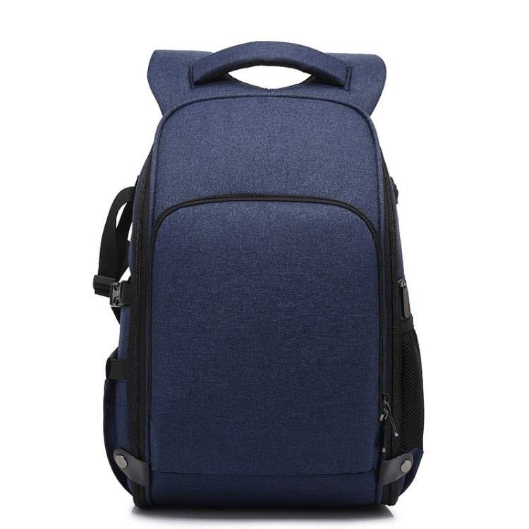 Cationic SLR Backpack Water-resistant Photography Backpack with Headphone Cable Hole(Blue)