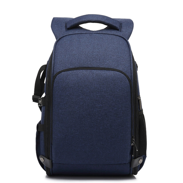 Cationic SLR Backpack Water-resistant Photography Backpack with Headphone Cable Hole(Blue)