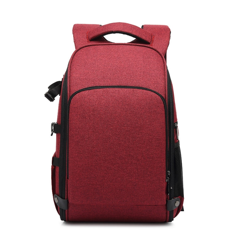Cationic SLR Backpack Water-resistant Photography Backpack with Headphone Cable Hole(Red)