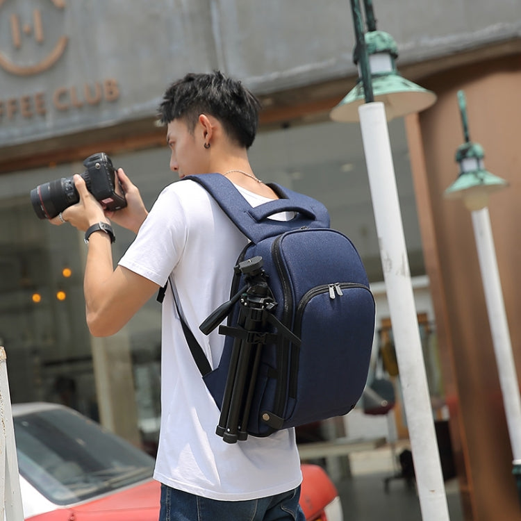 Cationic SLR Backpack Water-resistant Photography Backpack with Headphone Cable Hole(Black)