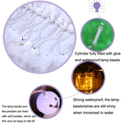 LED Halloween Decoration Luminous Cloth Ghost Ornament String Light 6m 40 Lights(White)