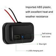 4.8A Punch-Free Automatic Spring Cover RV Bus Modified Dual USB Car Charger(Black)