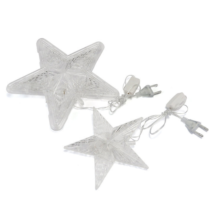 Christmas Tree Top Light LED Glowing Star Lights, Size: Large EU Plug(White)