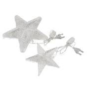 Christmas Tree Top Light LED Glowing Star Lights, Size: Large EU Plug(White)