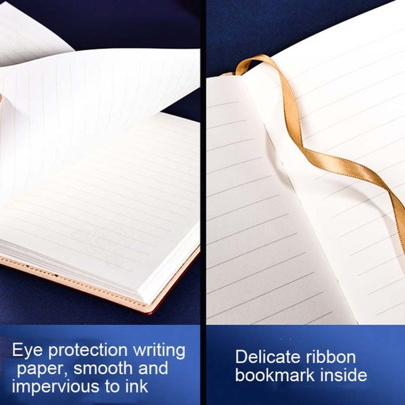 B6 PU Leather Retro Password Book With Lock Diary Hand Book(Blue)