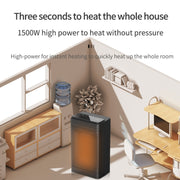 Office Household Mute Desktop Shaking Head Electric Heaters, Spec: Screen (EU Plug)