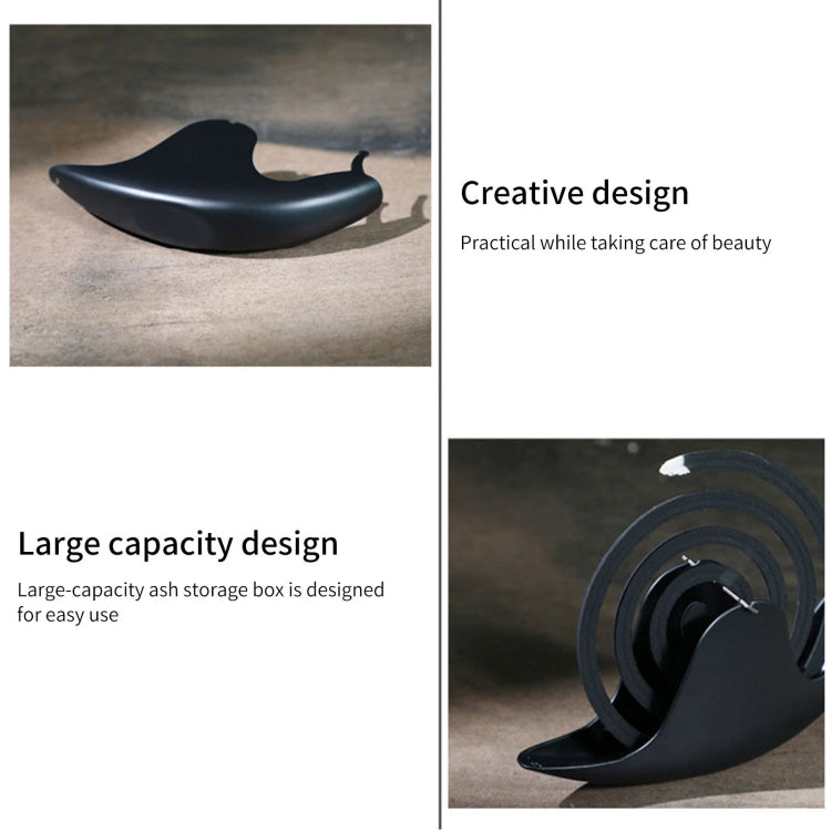 Snail Shape Mosquito Coil Tray Fireproof Mosquito Coil Rack(White)