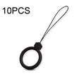 10 PCS Silicone Ring Mobile Phone Lanyard Water Bottle Anti-fall Pendant(Classic Black) - Lanyards & Wrist Straps by PMC TechLife | Online Shopping South Africa | PMC TechLife