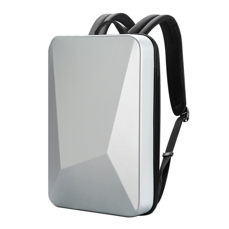 Bopai 61-93318A Hard Shell Water-resistant Expandable Backpack with USB Charging Hole, Spec: Regular (Silver)