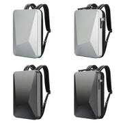 Bopai 61-93318A Hard Shell Water-resistant Expandable Backpack with USB Charging Hole, Spec: Password (Black)
