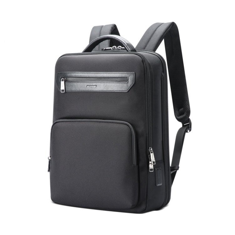 Bopai 61-121518 Multi-compartment Water-resistant Expandable Backpack with USB Charging Hole(Black)
