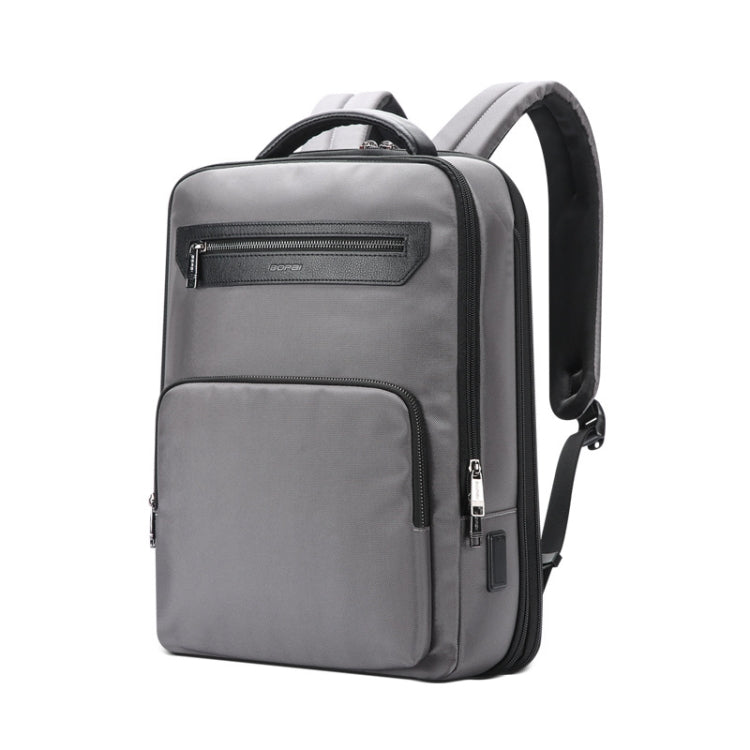 Bopai 61-121518 Multi-compartment Water-resistant Expandable Backpack with USB Charging Hole(Dark Gray)