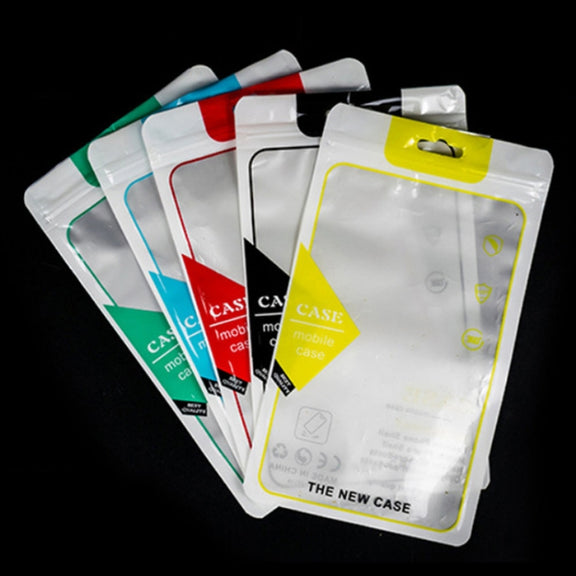 100PCS Phone Case Translucent Yin Yang Self-sealing Packaging Bag(Black)