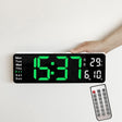 6629 13 Inch Multifunctional LED Living Room Large Screen Wall Clock(White Shell Green Light) - free shipping - PMc TechLife - Order now!