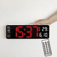 6629 13 Inch Multifunctional LED Living Room Large Screen Wall Clock(White Shell Red Light) - Wall Clock by PMc TechLife | Online Shopping South Africa | PMc TechLife | Buy Now Pay Later Mobicred