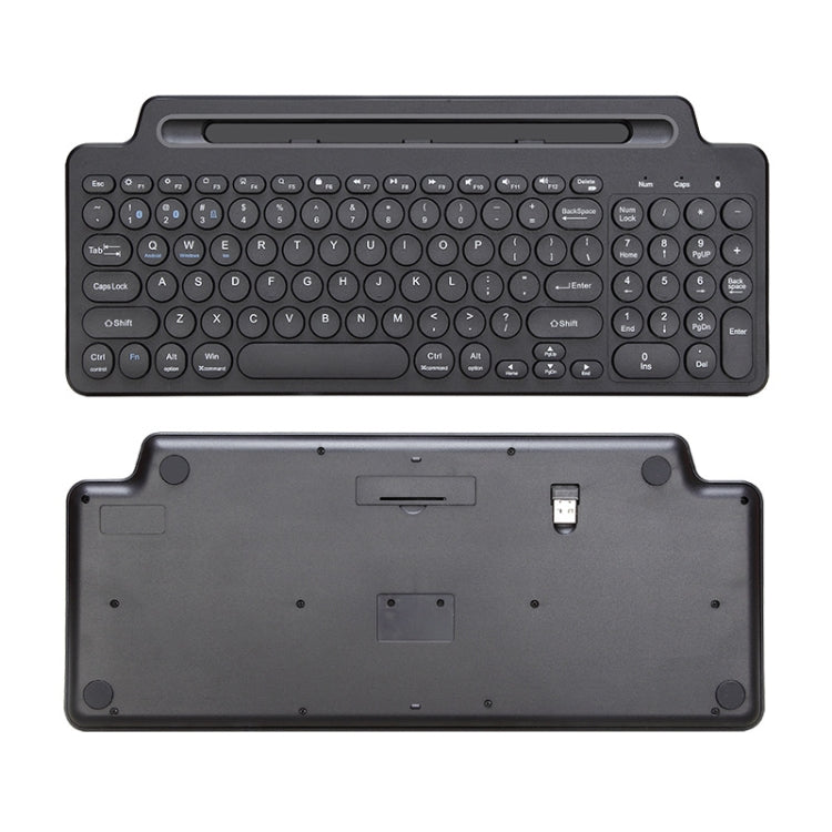 2.4G Bluetooth Wireless Keyboard With Card Slot Bracket No Touchpad
