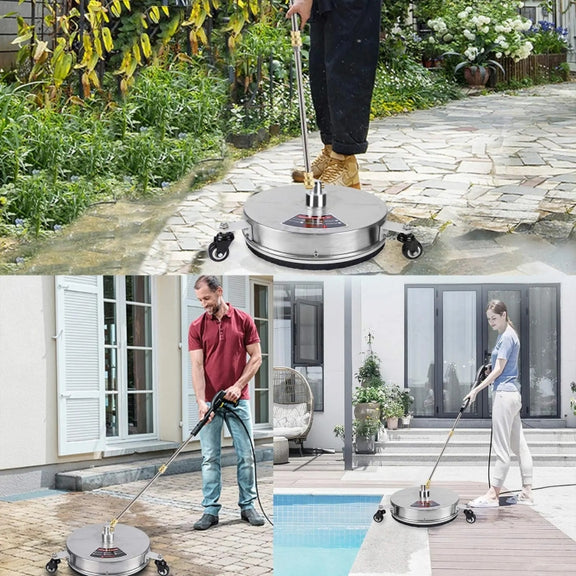 Round Floor Scrubber High Pressure Cleaner, Size: 15 inch Plastic+2 Shots