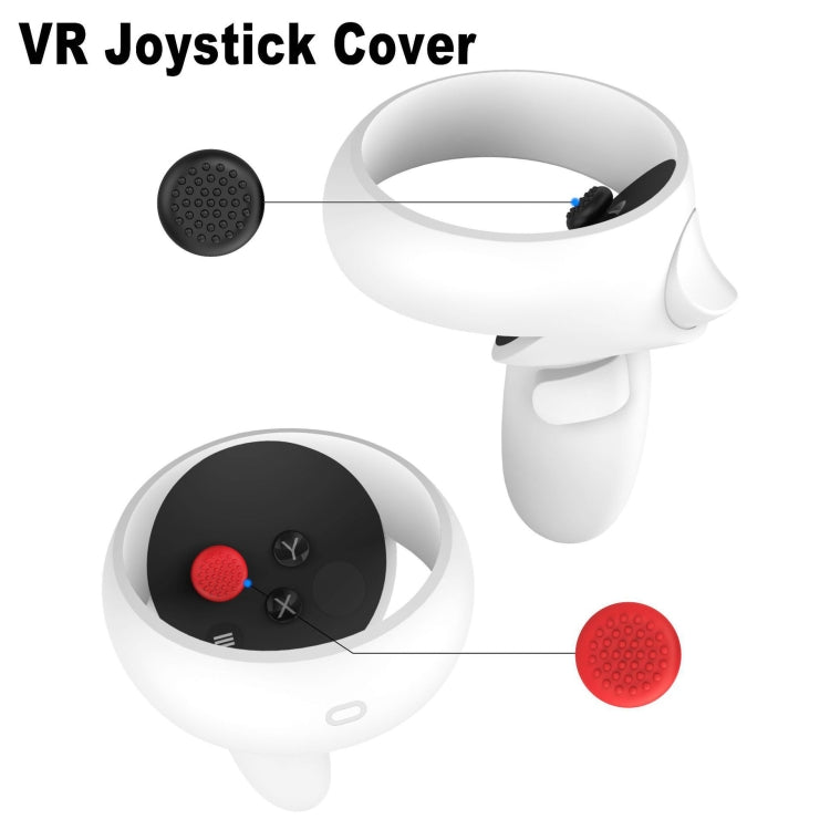 VR Silicone Eye Mask+Lens Protective Cover+Joystick Hat, For Meta Quest 2(Black)