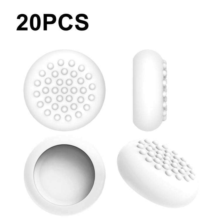 20 PCS Peripheral Button VR Handle Rocker Silicone Protective Cover, For Meta Quest 2(White)