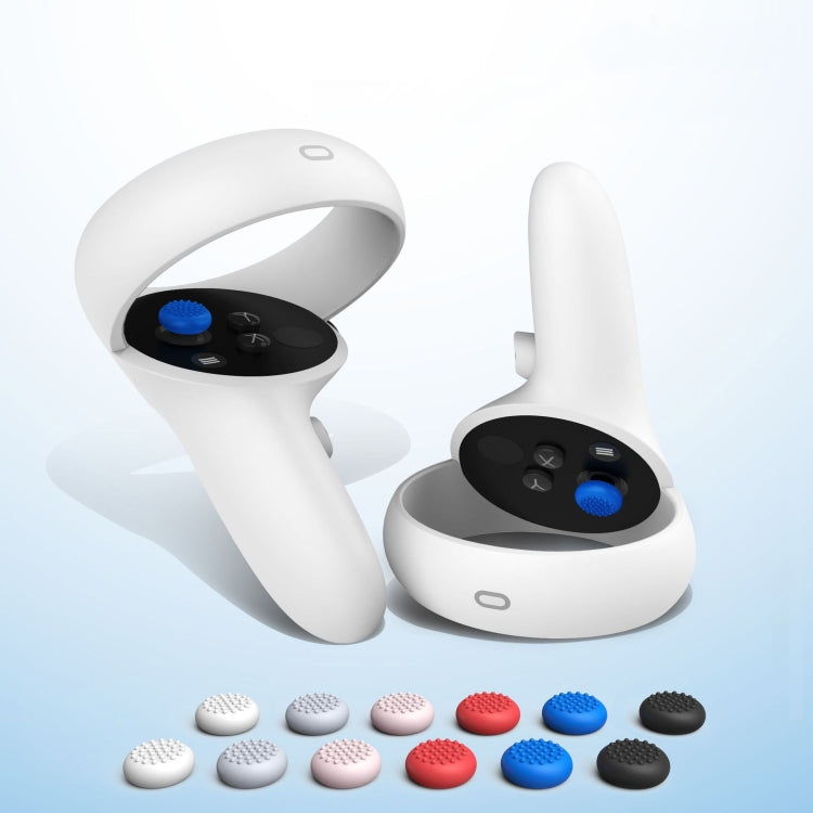 20 PCS Peripheral Button VR Handle Rocker Silicone Protective Cover, For Meta Quest 2(Grey)