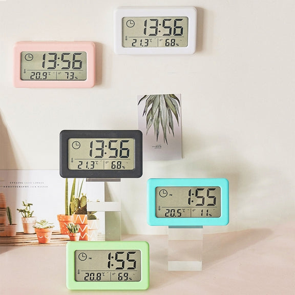 YD005 Mini Light and Thin LCD Screen Temperature/Humidity Meter Electronic Clock(Red)
