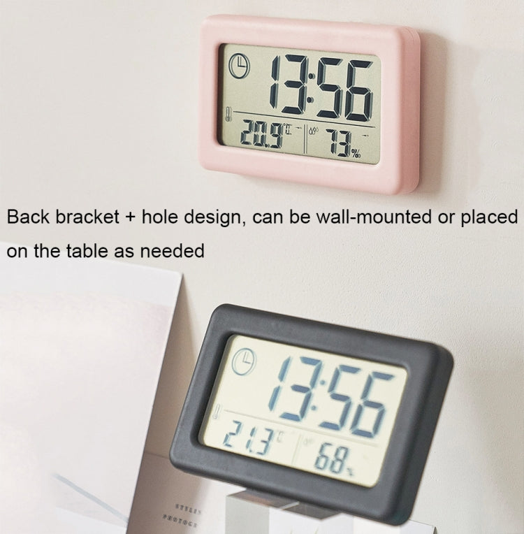 YD005 Mini Light and Thin LCD Screen Temperature/Humidity Meter Electronic Clock(Red)