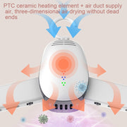 150W  Hanger Type Folding Mini Dryer Shoe Dryer With UV Sterilization Function EU Plug