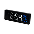 0715 Voice-activated LED Mute Date Temperature Display Electronic Clock(Black Surface Blue Light) - Alarm Clocks by PMc TechLife | Online Shopping South Africa | PMc TechLife | Buy Now Pay Later Mobicred