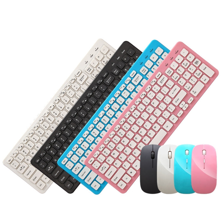 MLD-568 Office Gaming Mute Wireless Mouse Keyboard Set(Pink)