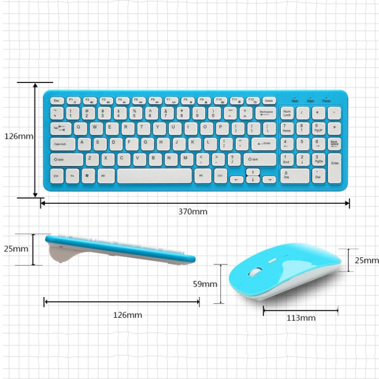 MLD-568 Office Gaming Mute Wireless Mouse Keyboard Set(Pink)