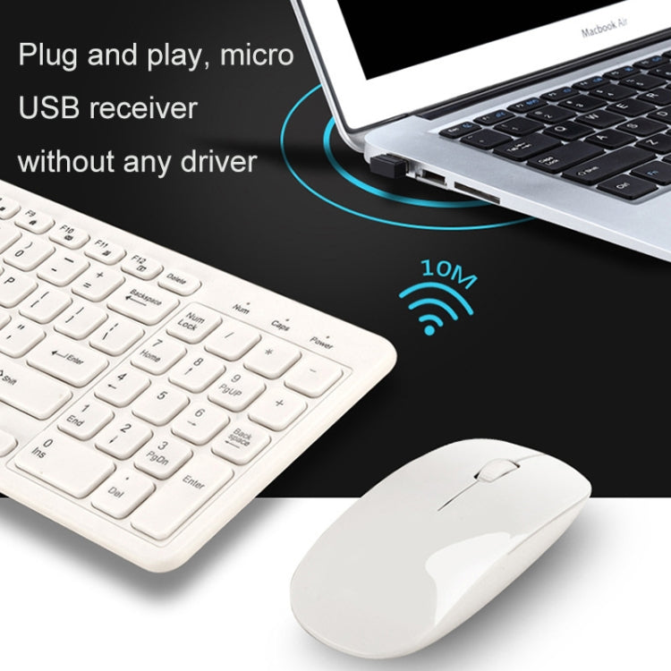 MLD-568 Office Gaming Mute Wireless Mouse Keyboard Set(Pink)