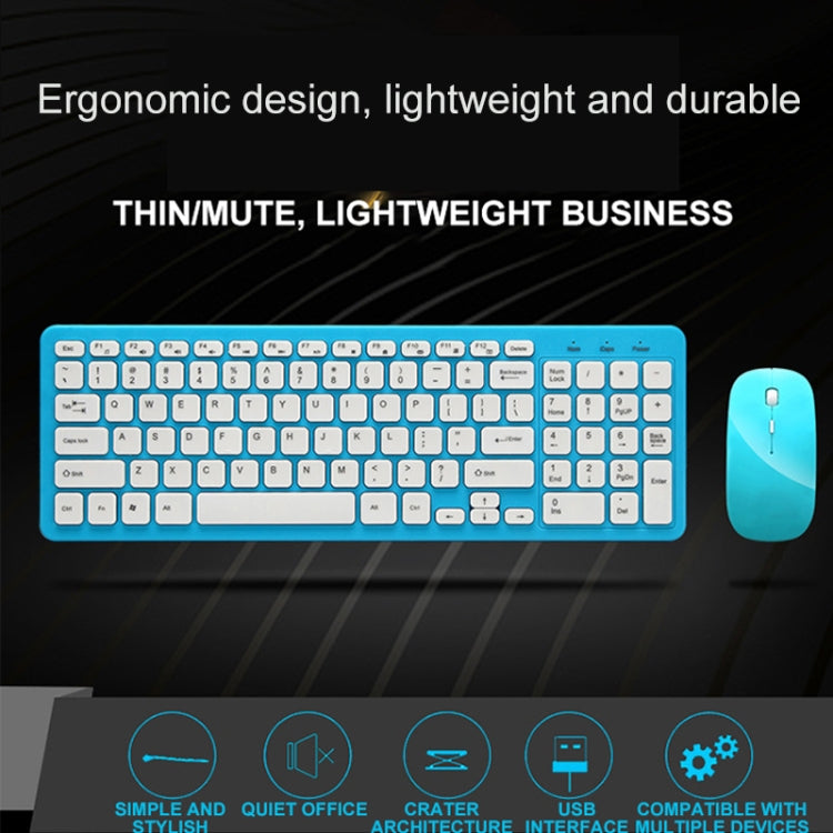 MLD-568 Office Gaming Mute Wireless Mouse Keyboard Set(Pink)