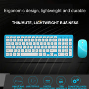 MLD-568 Office Gaming Mute Wireless Mouse Keyboard Set(Pink)
