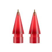 For Apple Pencil 1/2 2pcs Stylus Transparent Replacement Needle Nib, Spec: Extended (Red)