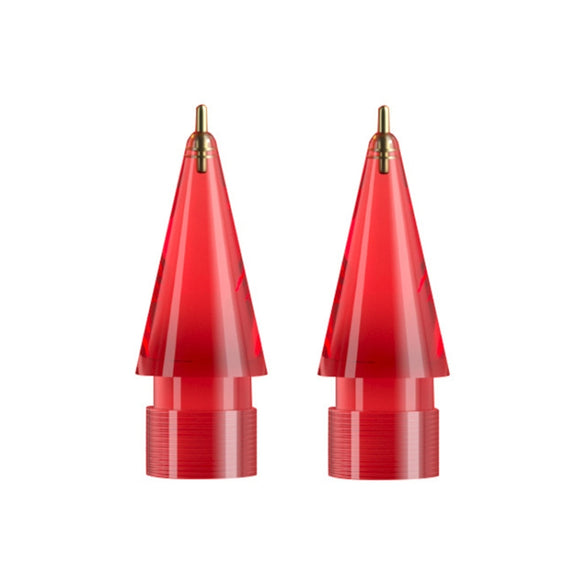 For Apple Pencil 1/2 2pcs Stylus Transparent Replacement Needle Nib, Spec: Extended (Red)