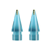 For Apple Pencil 1/2 2pcs Stylus Transparent Replacement Needle Nib, Spec: Round (Blue)