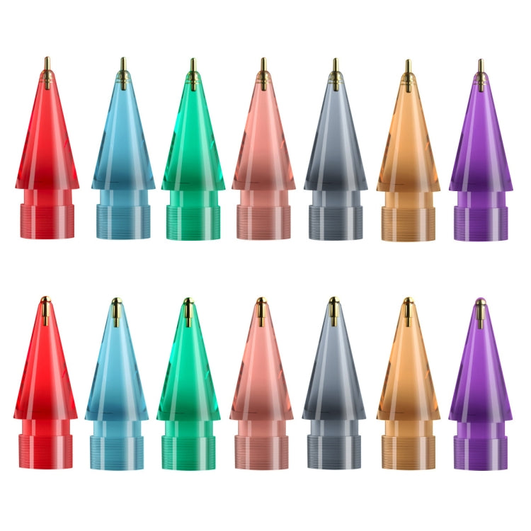For Apple Pencil 1/2 2pcs Stylus Transparent Replacement Needle Nib, Spec: Round (Gray)