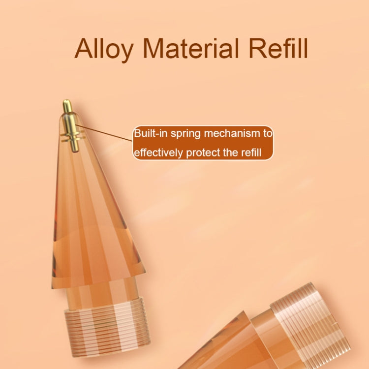 For Apple Pencil 1/2 2pcs Stylus Transparent Replacement Needle Nib, Spec: Round (Gray)
