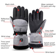 Winter Heating Hand Warmer Electric Thermal Gloves ,Specification: With Battery Box