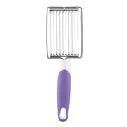 Tomato Luncheon Meat Slicer Non-slip Stainless Steel Fruit Cutter(Purple)