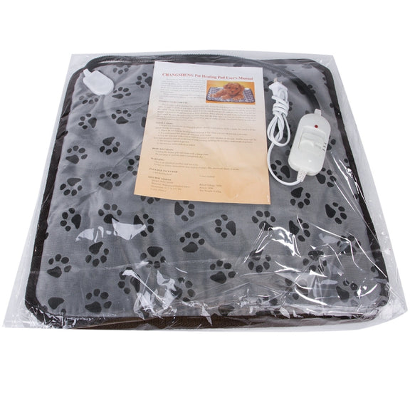 Water-resistant Bite-proof Wear-resistant Adjustable Temperature Pet Electric Blanket, Specification: 45x45cm(AU Plug Flower)