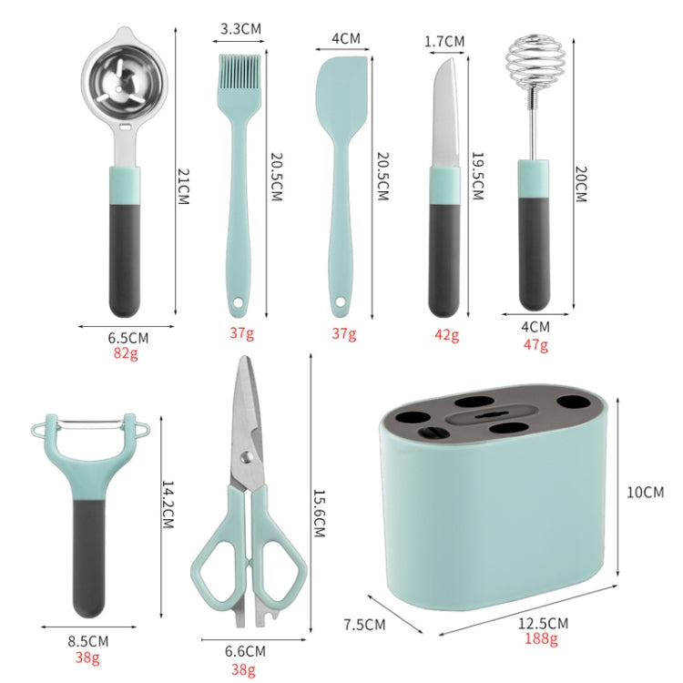 6 PCS / Set Stainless Steel Peeler Kitchen Gadgets Set With Storage Holder