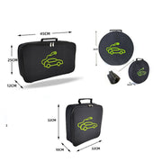 Car Charging Cable Storage Bag Carry Bag For Electric Vehicle Charger Plugs,Spec: Round  With Logo