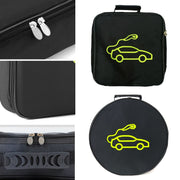 Car Charging Cable Storage Bag Carry Bag For Electric Vehicle Charger Plugs,Spec: Round  With Logo