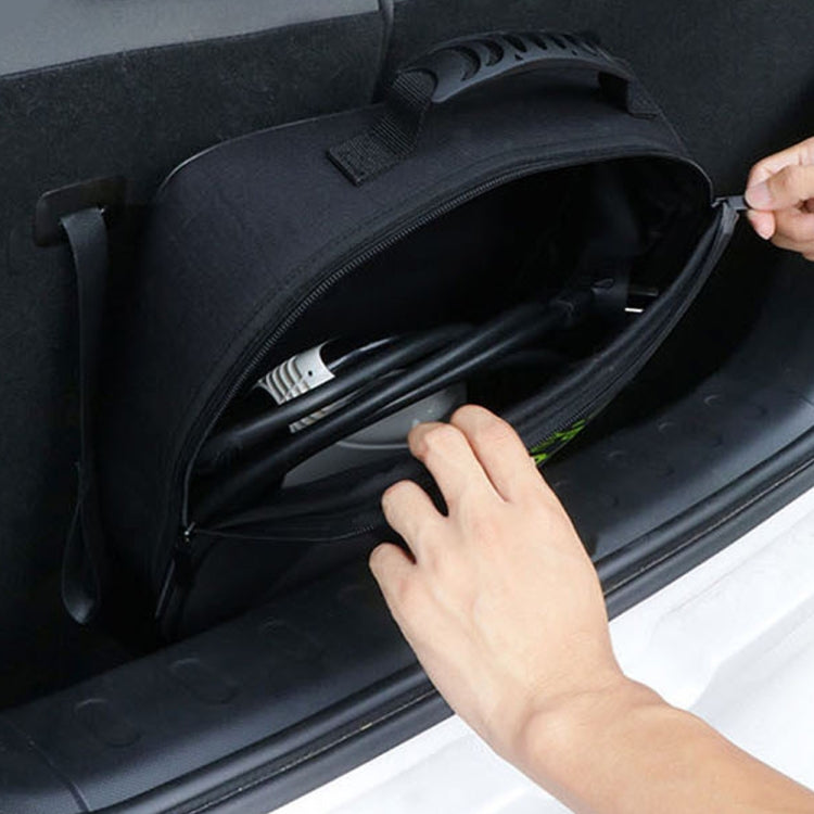 Car Charging Cable Storage Bag Carry Bag For Electric Vehicle Charger Plugs,Spec: Large With Logo